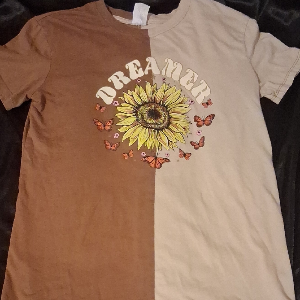 Dreamer Kids Shirt - Brown and Tan